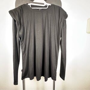 DG2 by Diane Gilman‎ Black Long Sleeve Blouse